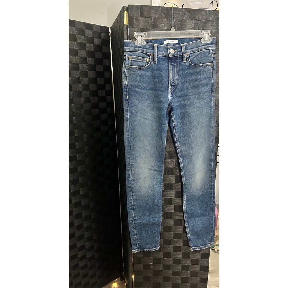 Re/Done Women’s 90s Mid Rise Ankle Crop Jeans